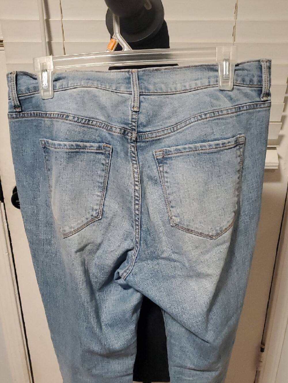 Old Navy Light Blue Distressed Straight-Leg Jeans - Picture 7 of 9